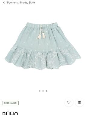 Búho Sage Eyelet Ruffle Skirt